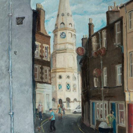 Town Hall, Campbeltown, oils on canvas, 80x60cm. Scotland, July 2021.