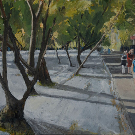 Summer snow. 50x70cm. Oils on canvas. Moscow 2024.